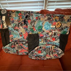 2x Overtime Elite Cinch Sports Drawstring Bag with Shoe Compartment Team Mash Up